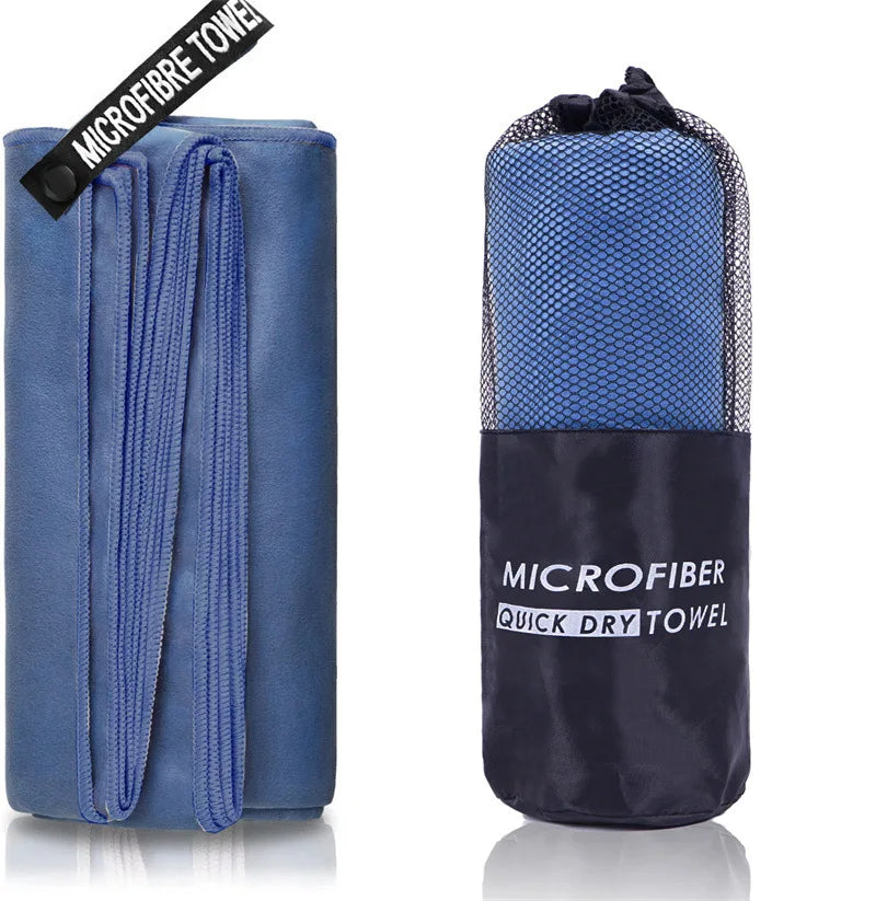 serviette microfibre piscine bleu