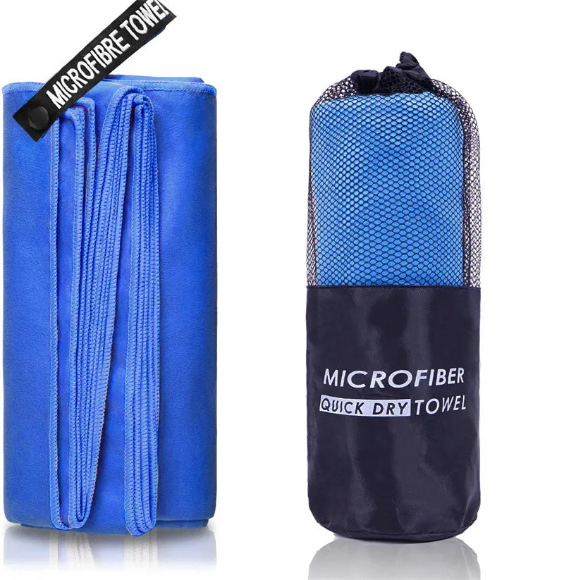 serviettes microfibre bleu