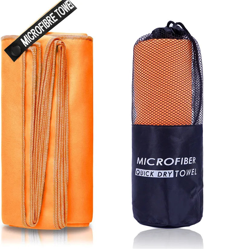 serviettes microfibre orange